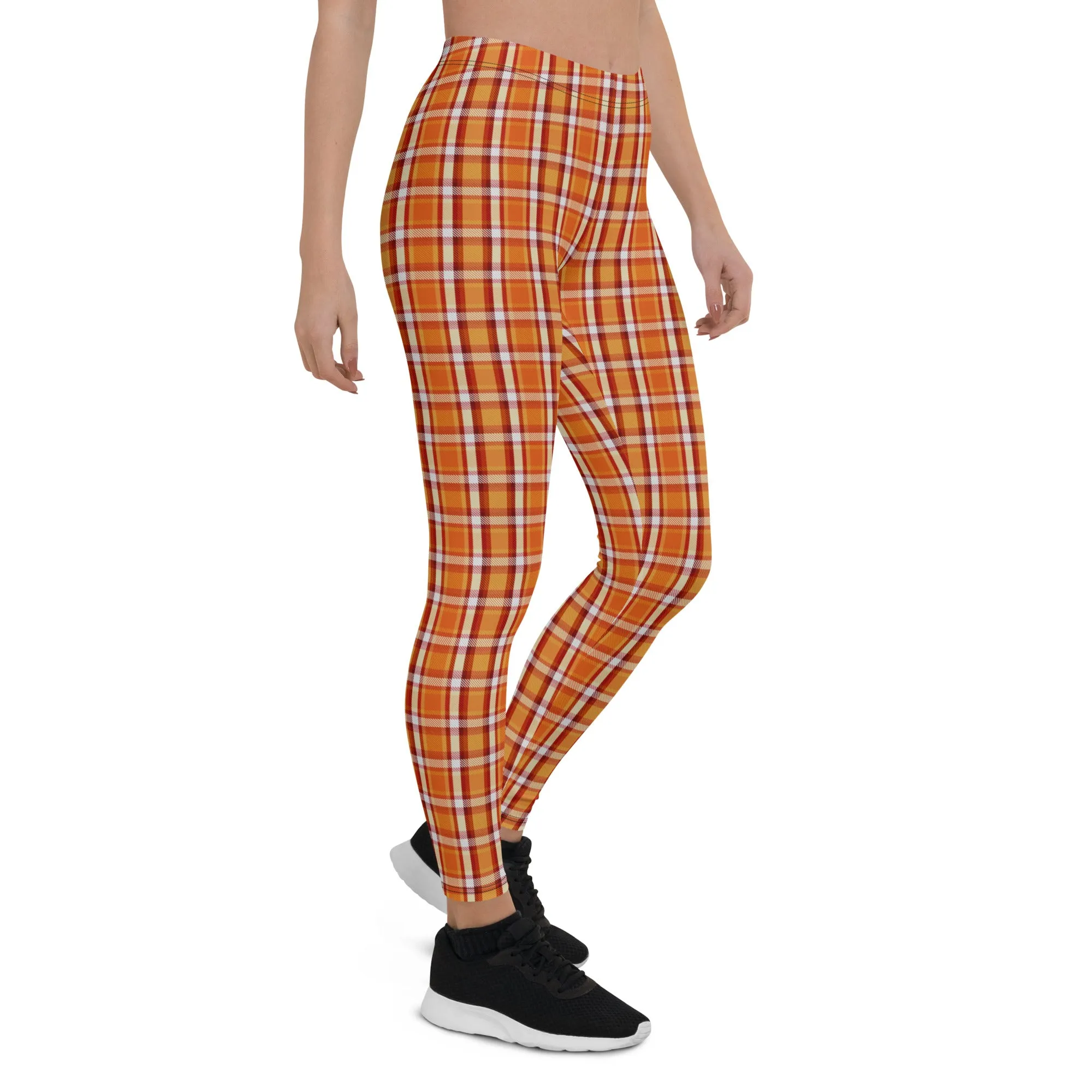 Thanksgiving Plaid Mid-waist Leggings