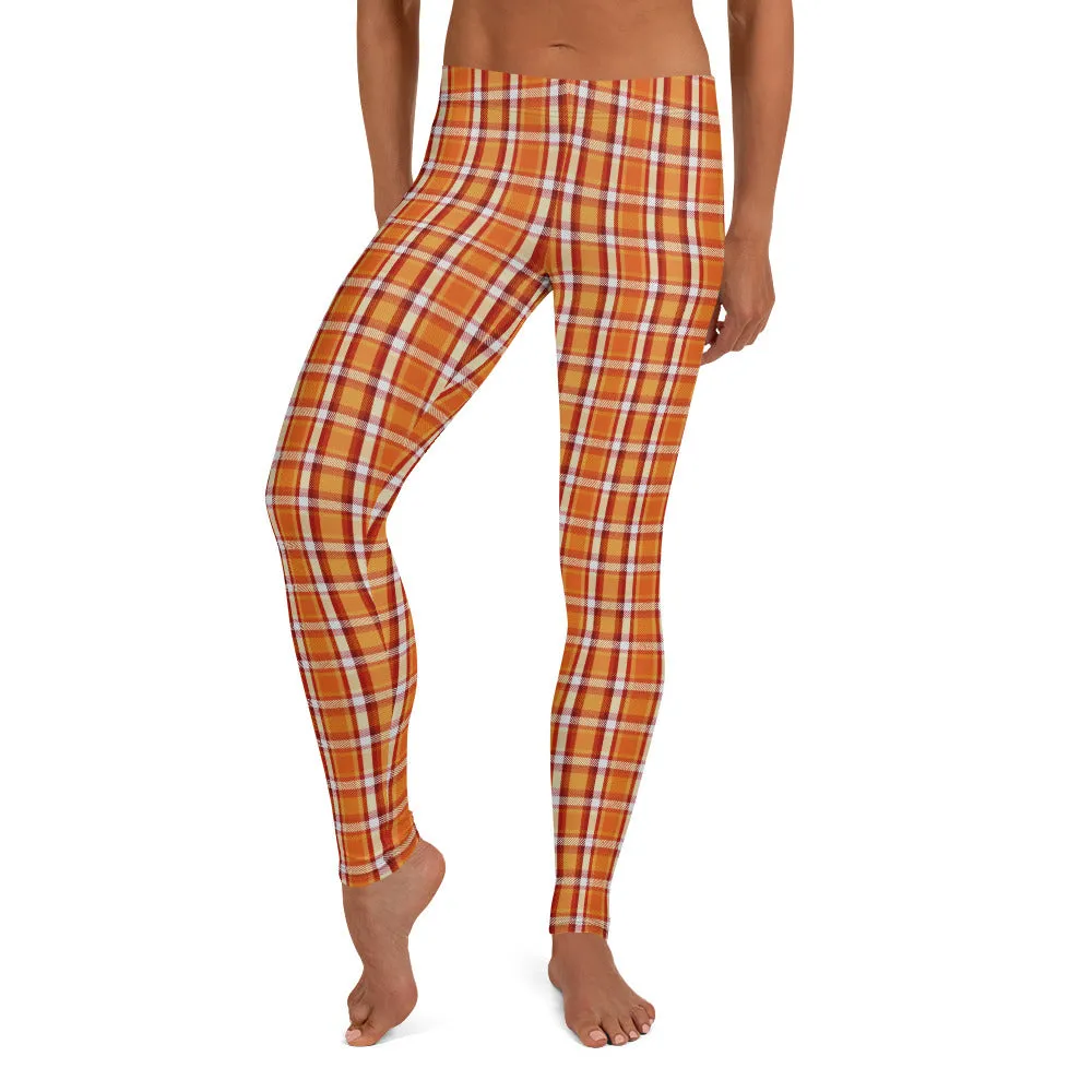 Thanksgiving Plaid Mid-waist Leggings