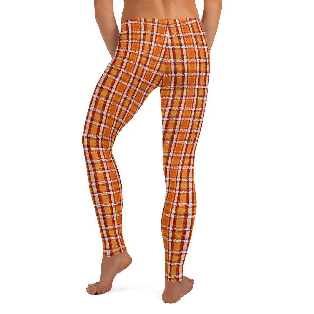 Thanksgiving Plaid Mid-waist Leggings