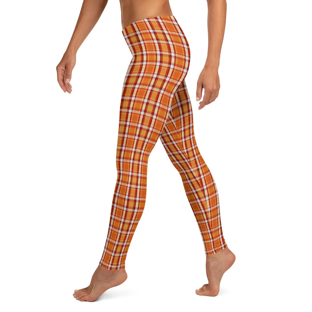 Thanksgiving Plaid Mid-waist Leggings