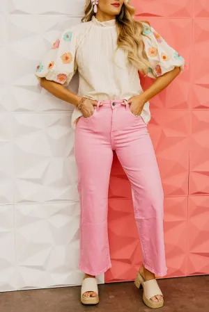 The Ashton Crop Wide Leg Denim