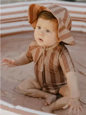 The Zip Rashguard by Quincy Mae - Retro Stripe - BABY