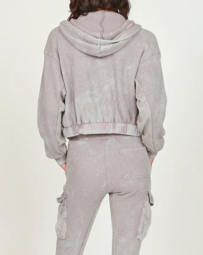 Thermal Washed Zip Up Hoodie