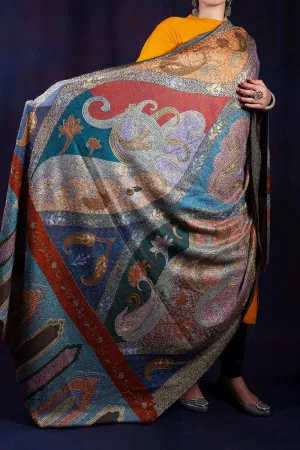 Thread Work Jamawar Shawl