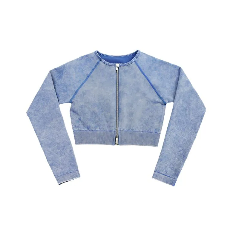 Three Piece Stone Wash Yoga Set