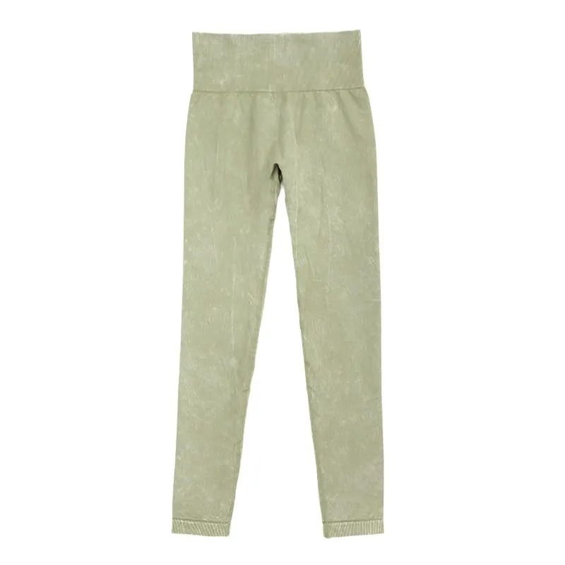 Three Piece Stone Wash Yoga Set