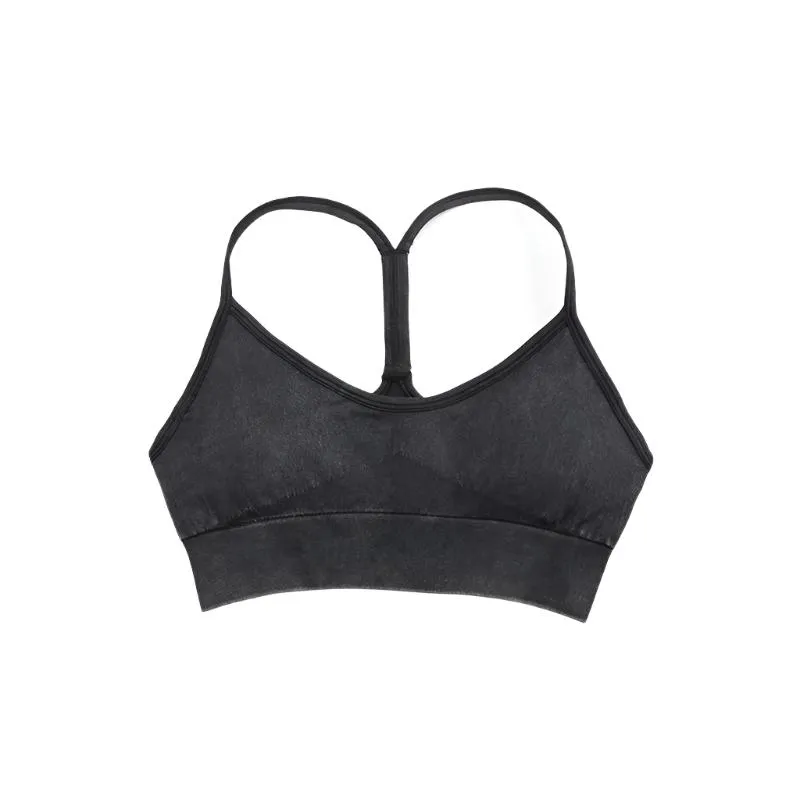 Three Piece Stone Wash Yoga Set
