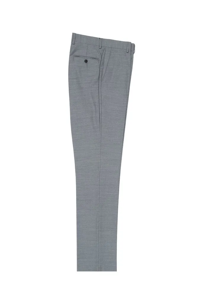 Tiglio Luxe Light Gray Slim Fit, Pure Wool Dress Pants 2564 E09063/26