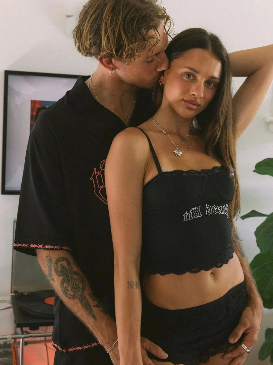 TILL DEATH LACE TOP - VINTAGE BLACK