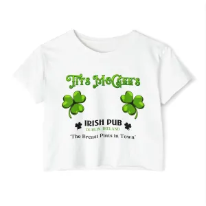 Tits McGee’s Irish Pub Funny St. Patrick’s Day Crop Top