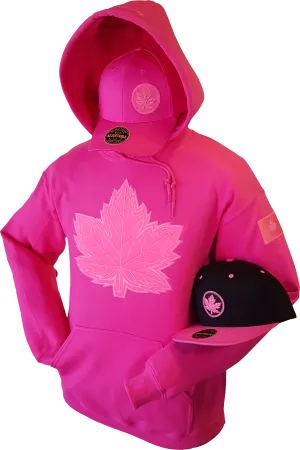 Tonal Canada Hoodie Mighty Maple Hot Pink