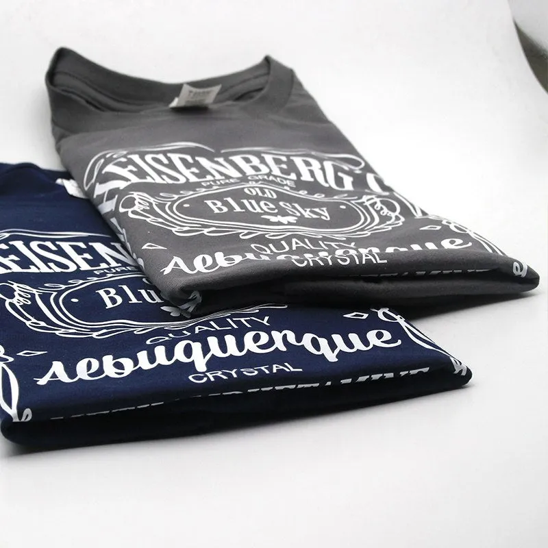 Top quality COTTON Neck Breaking Bad Men T Shirt Short Sleeve Heisenberg Print T Shirt For Men