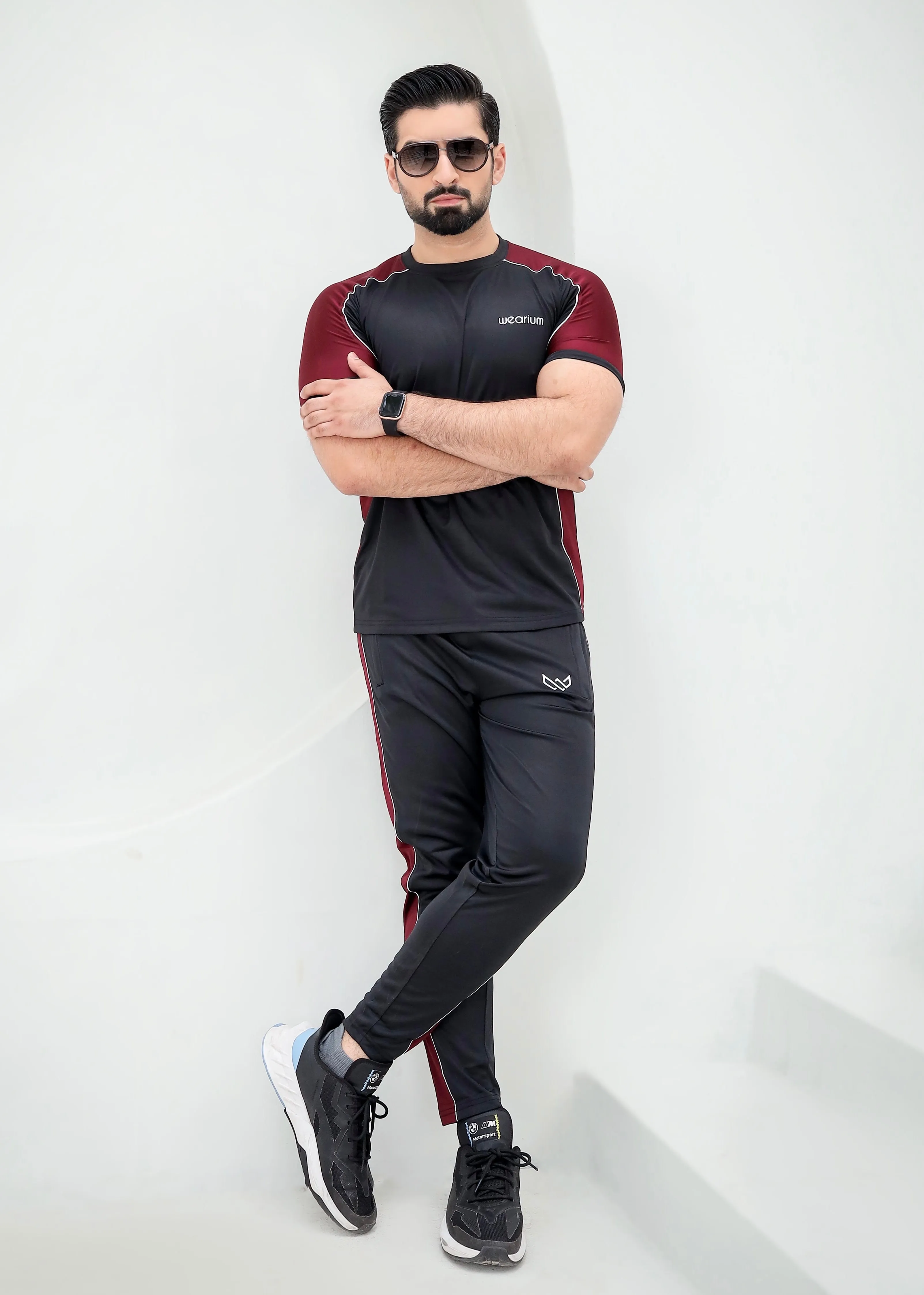 Topnotch Black/Burgundy - Dri-Fit