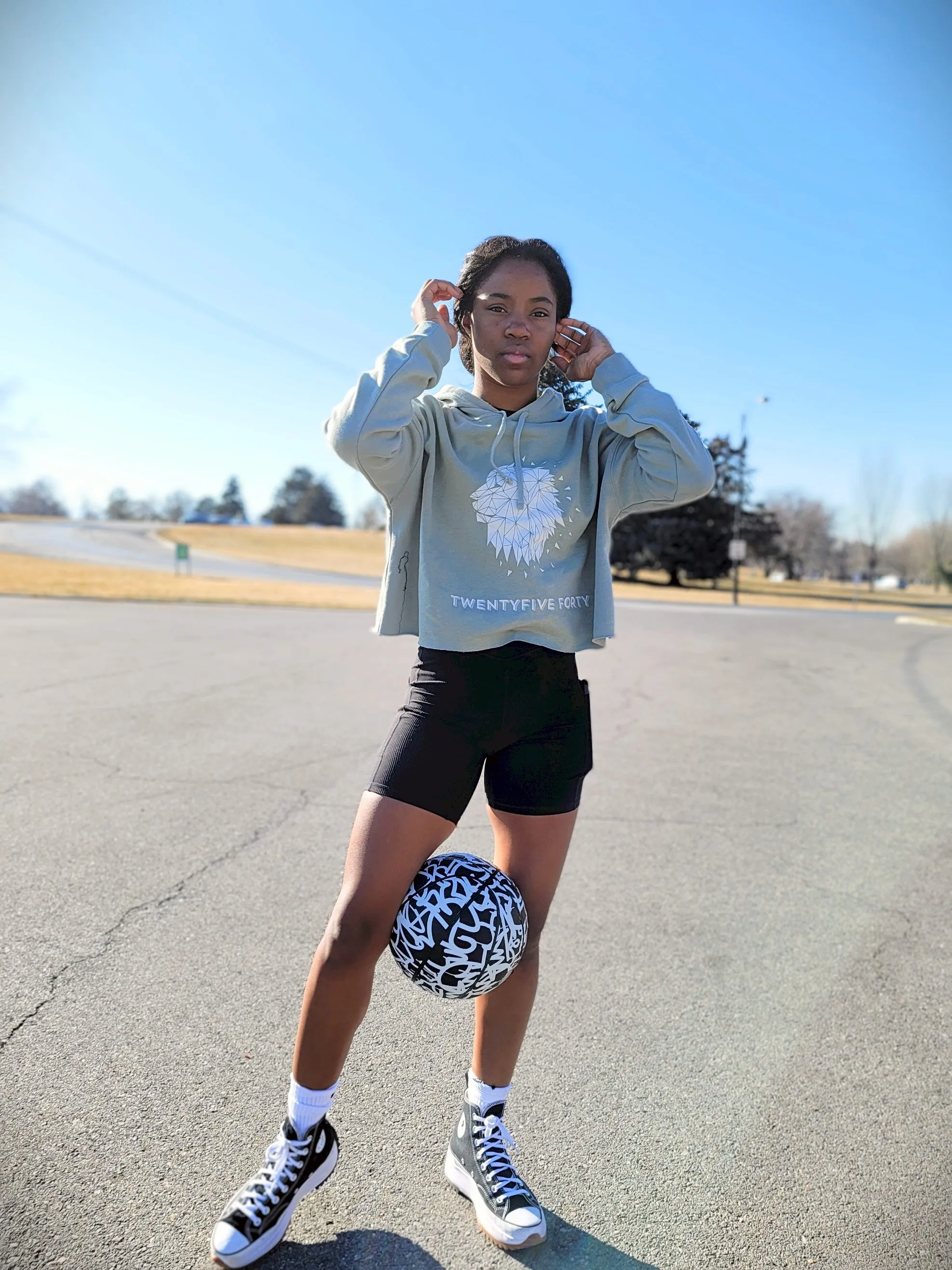 TwentyFiveForty Cropped Hooded Sweatshirt
