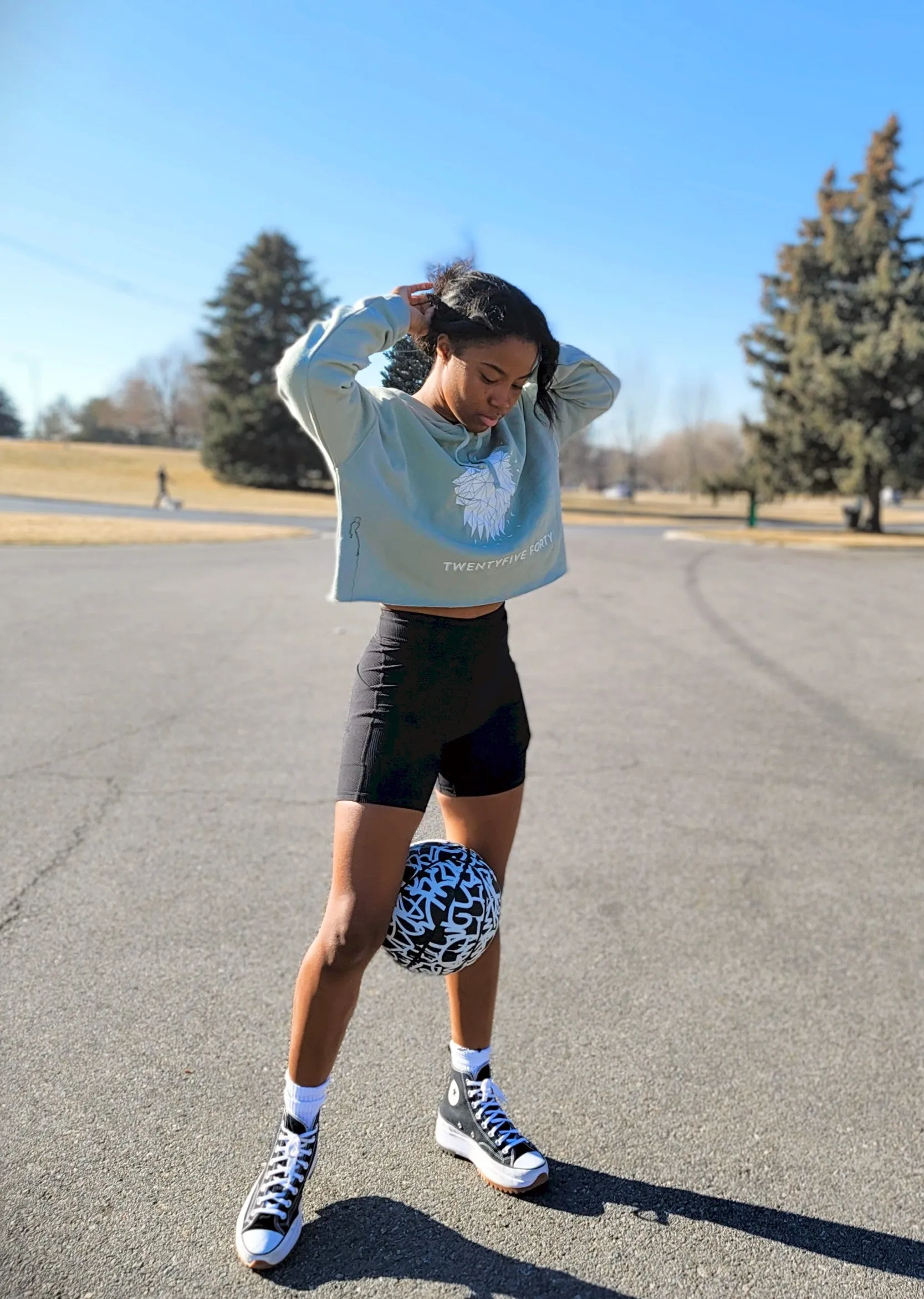 TwentyFiveForty Cropped Hooded Sweatshirt