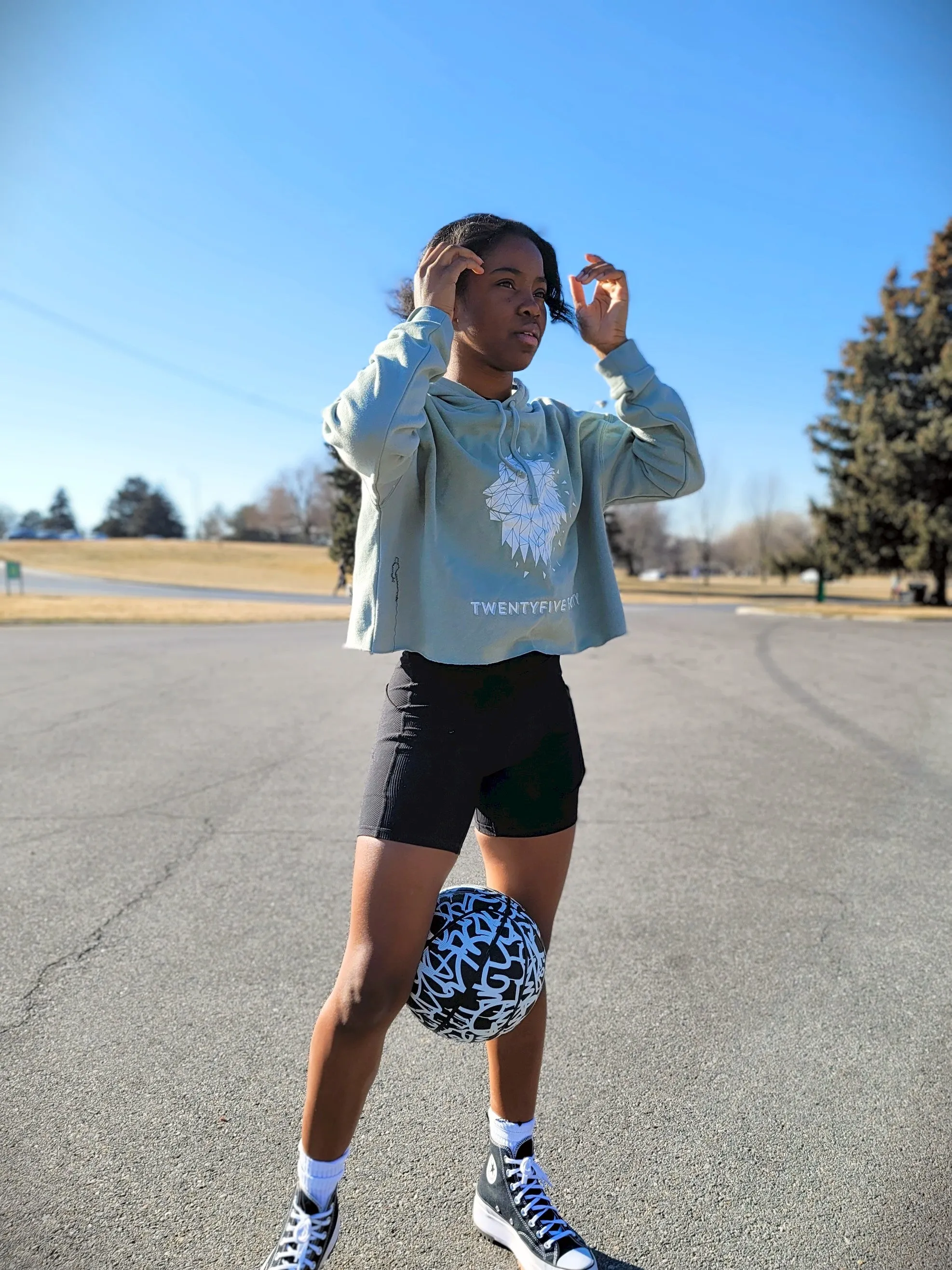 TwentyFiveForty Cropped Hooded Sweatshirt