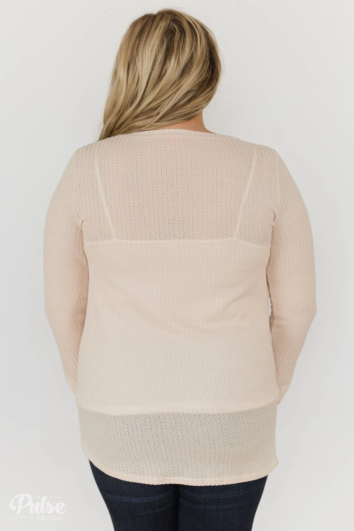 Twist of Something Special Thermal Top- Cream