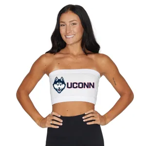 UConn White Bandeau Top