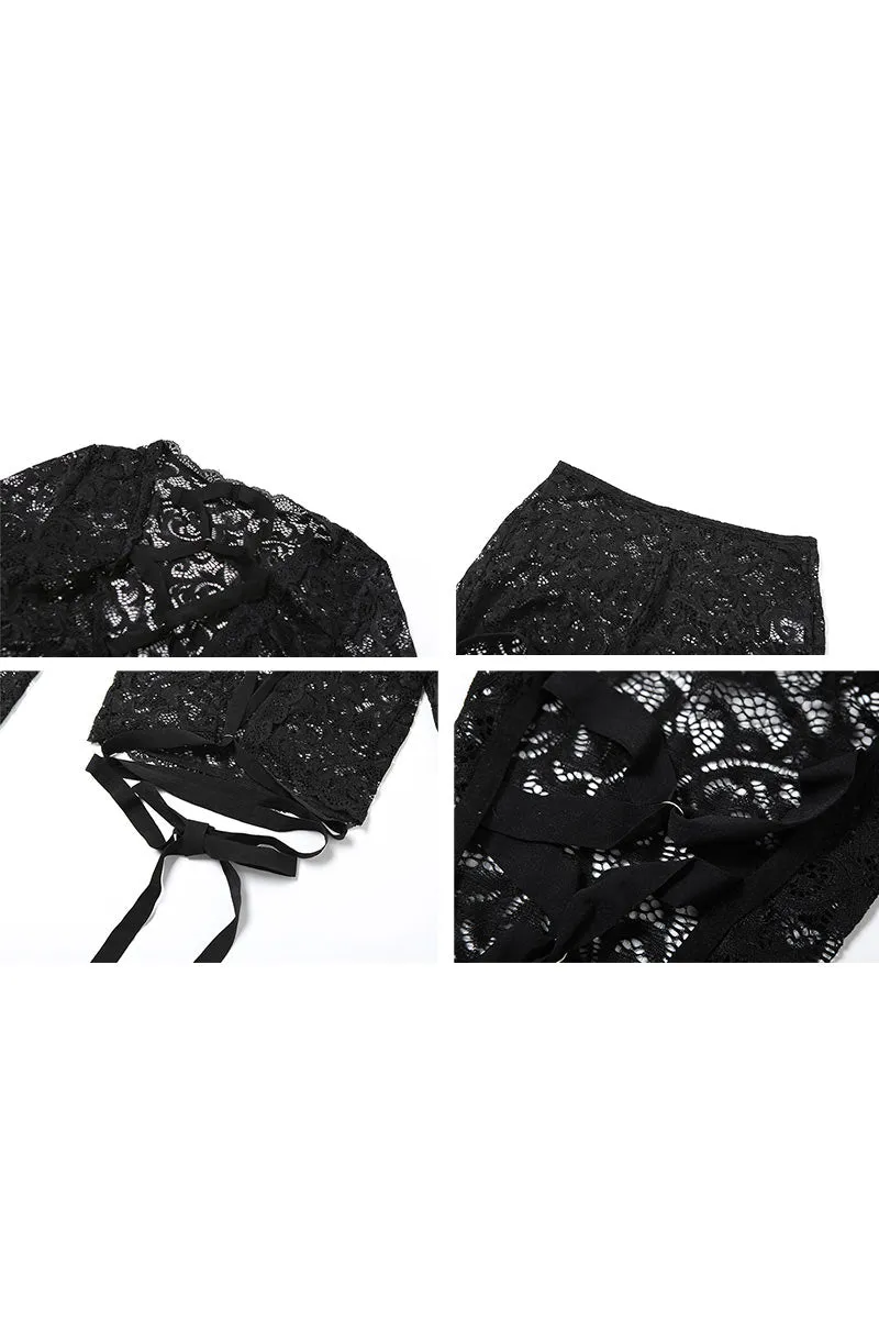 UM0358 Lace Shirt and Leggings Set