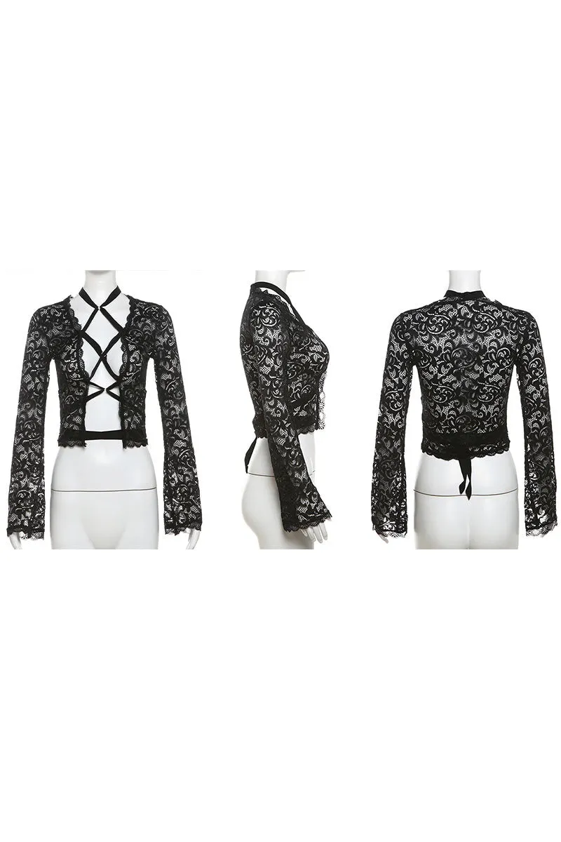 UM0358 Lace Shirt and Leggings Set