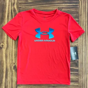 Under Armour Boy UA Big Logo Mesh Fade Short Sleeve - Red