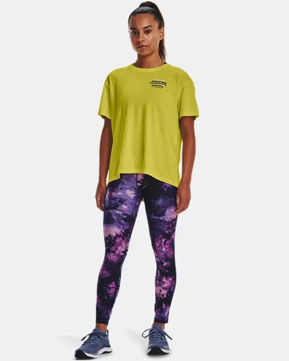Under Armour Women's HeatGear® Armour No-Slip Waistband Printed Ankle Leggings