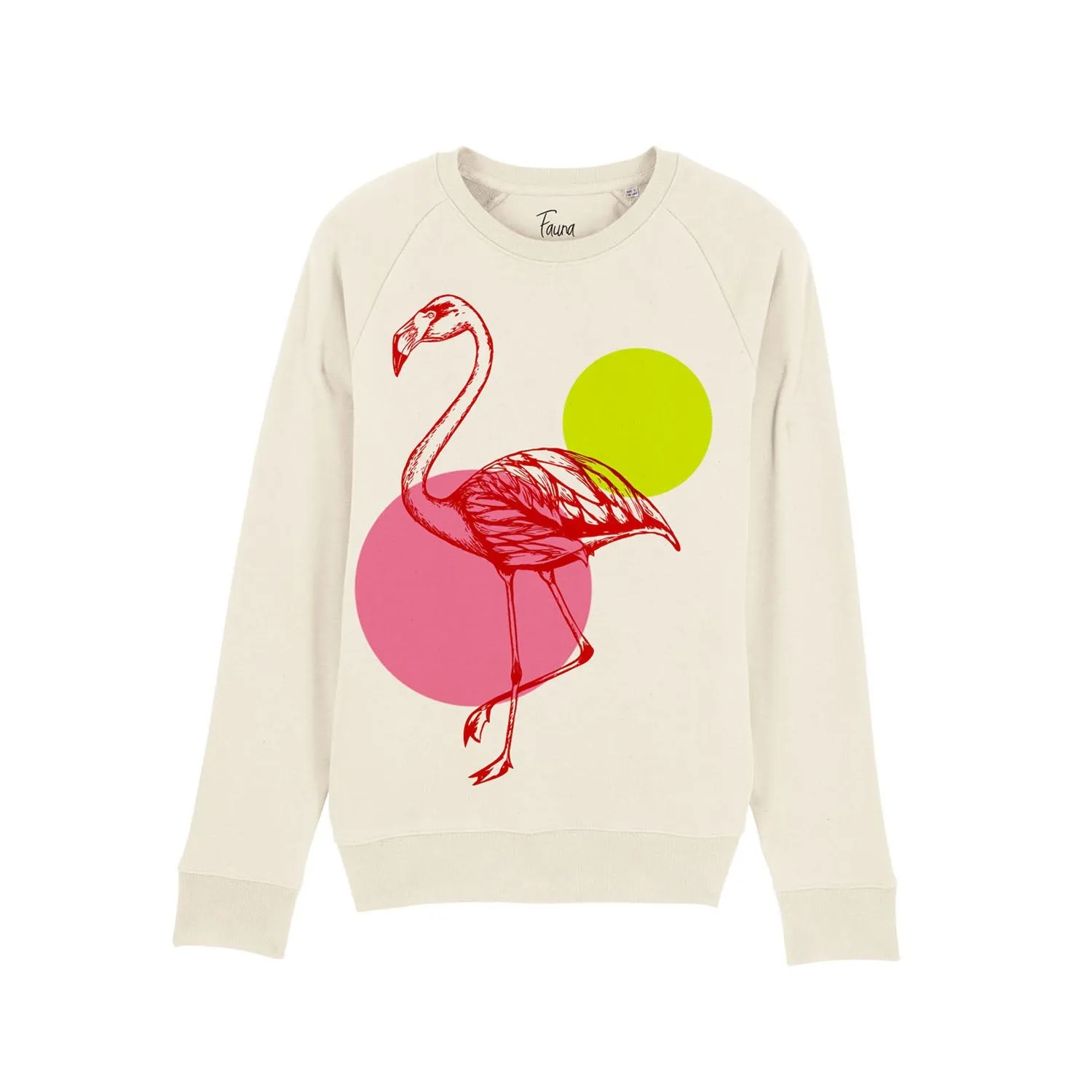 Unisex Graphic Sweatshirt | Flamingo on natural