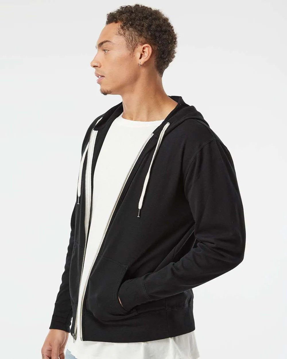 Unisex Heathered French Terry Full-Zip Hooded Sweatshirt (test)