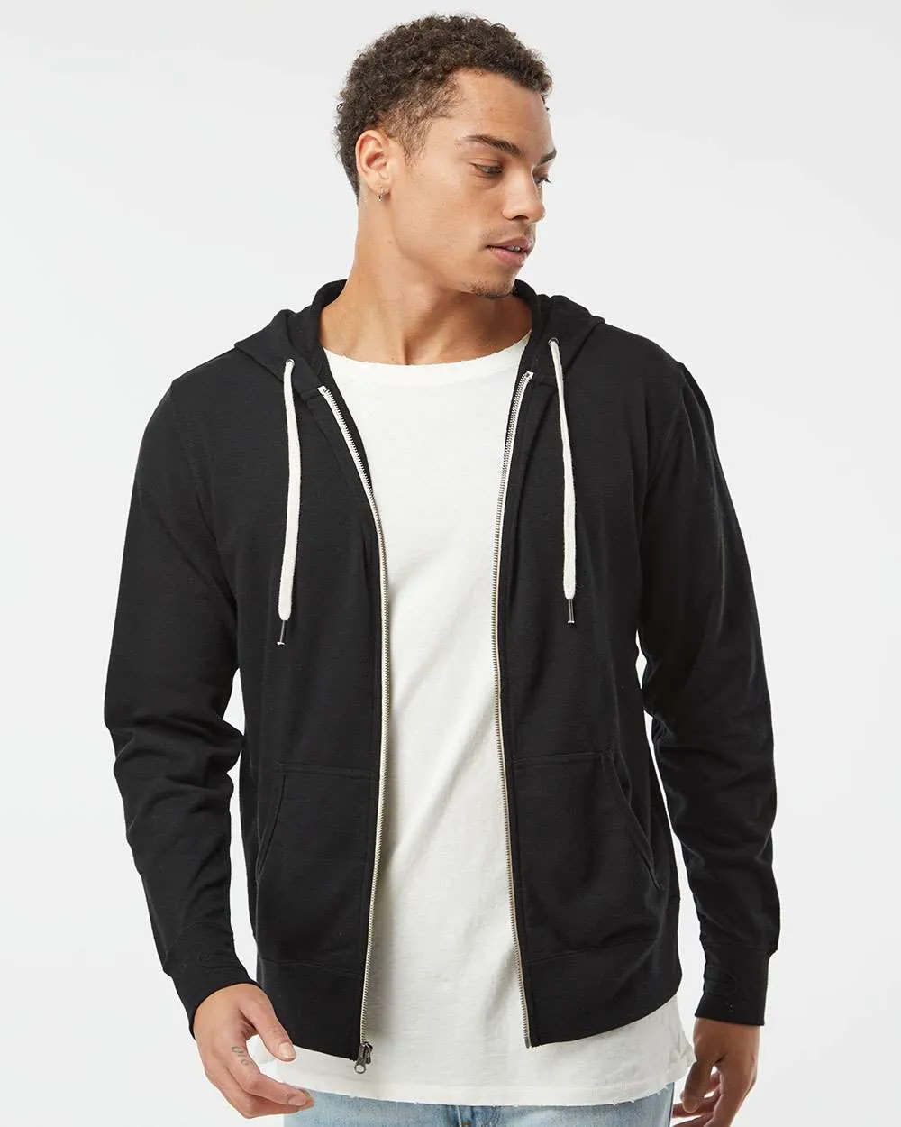 Unisex Heathered French Terry Full-Zip Hooded Sweatshirt (test)