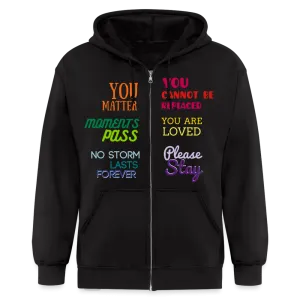 Unisex Zip Hoodie - Words Matter/SCF Classic Logo