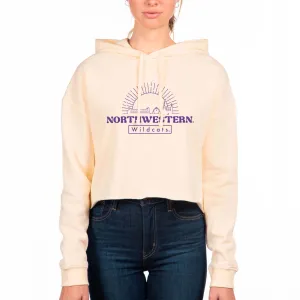 USCAPE Northwestern University Old School Crop Hoodie, Bone