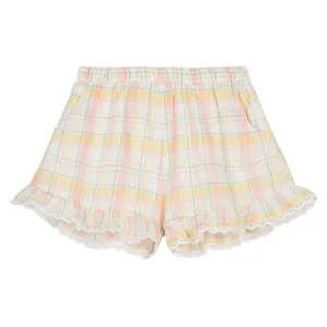 Vallaloid Yellow Positano Check Shorts