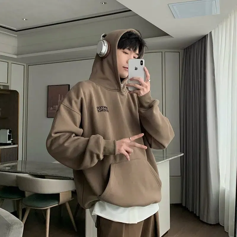 Velvet Fleece Hooded Thickened Sweatshirt