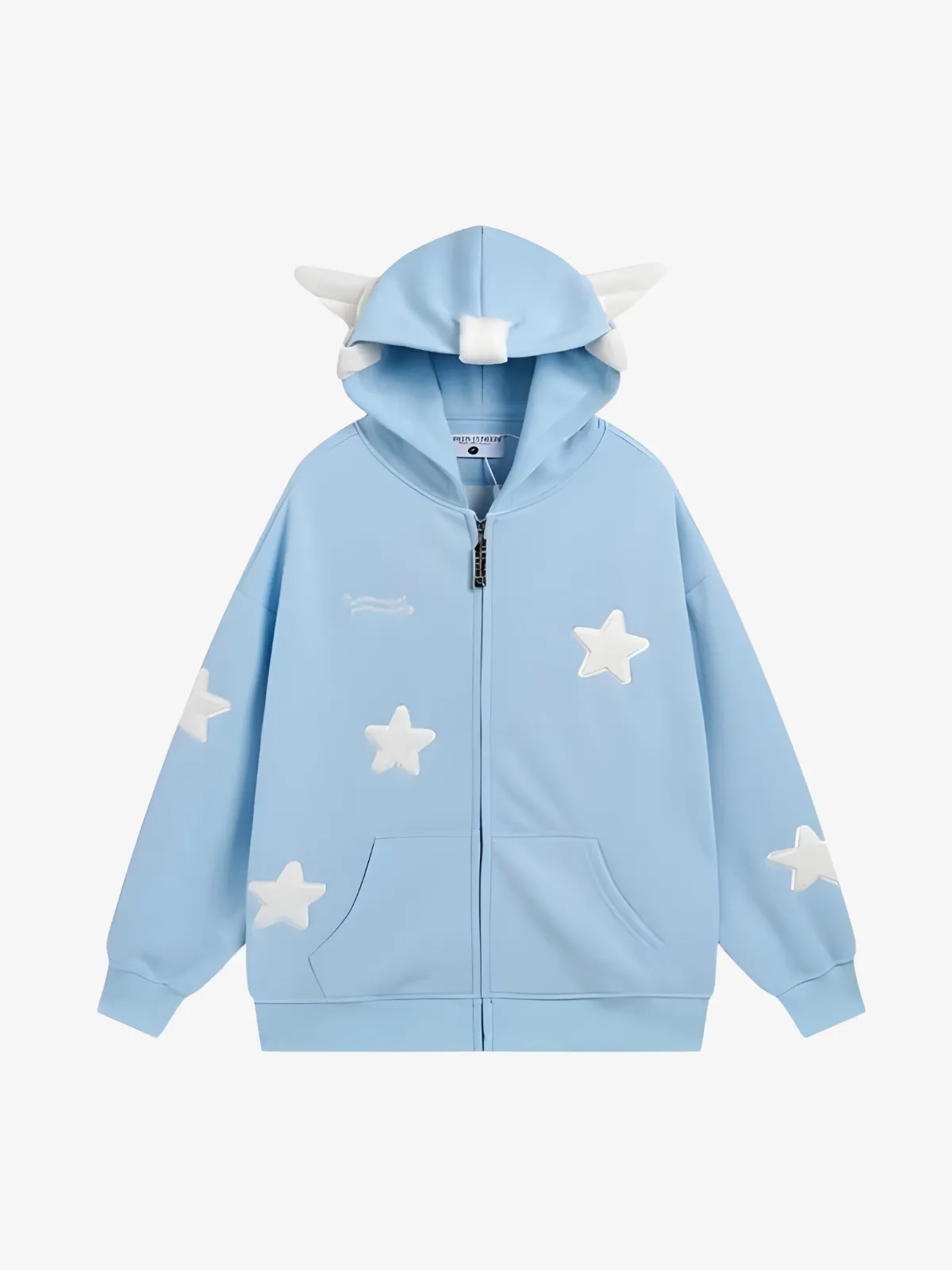 VELVET STAR ZIP-UP HOODIE