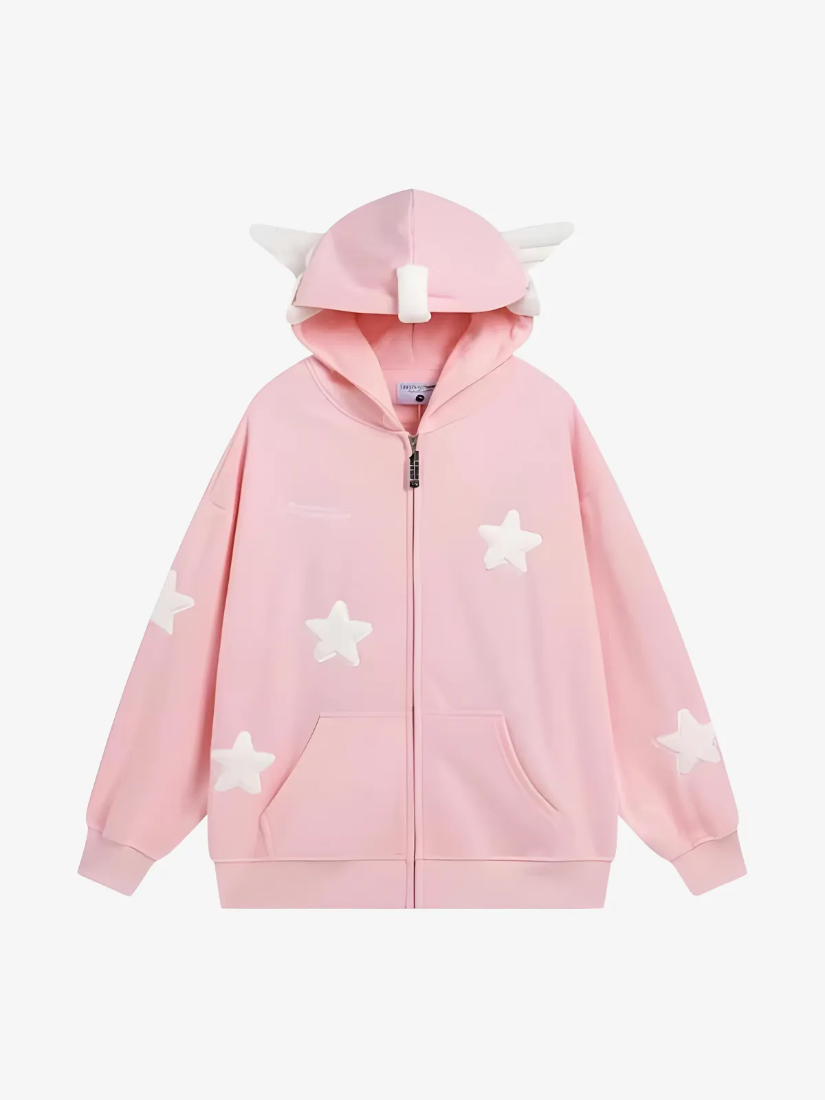 VELVET STAR ZIP-UP HOODIE