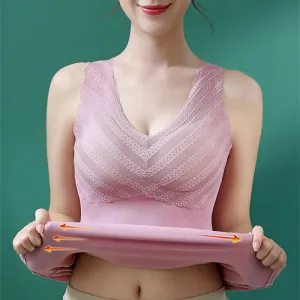 Velvet Thermal Vest For Women With Breast Pads
