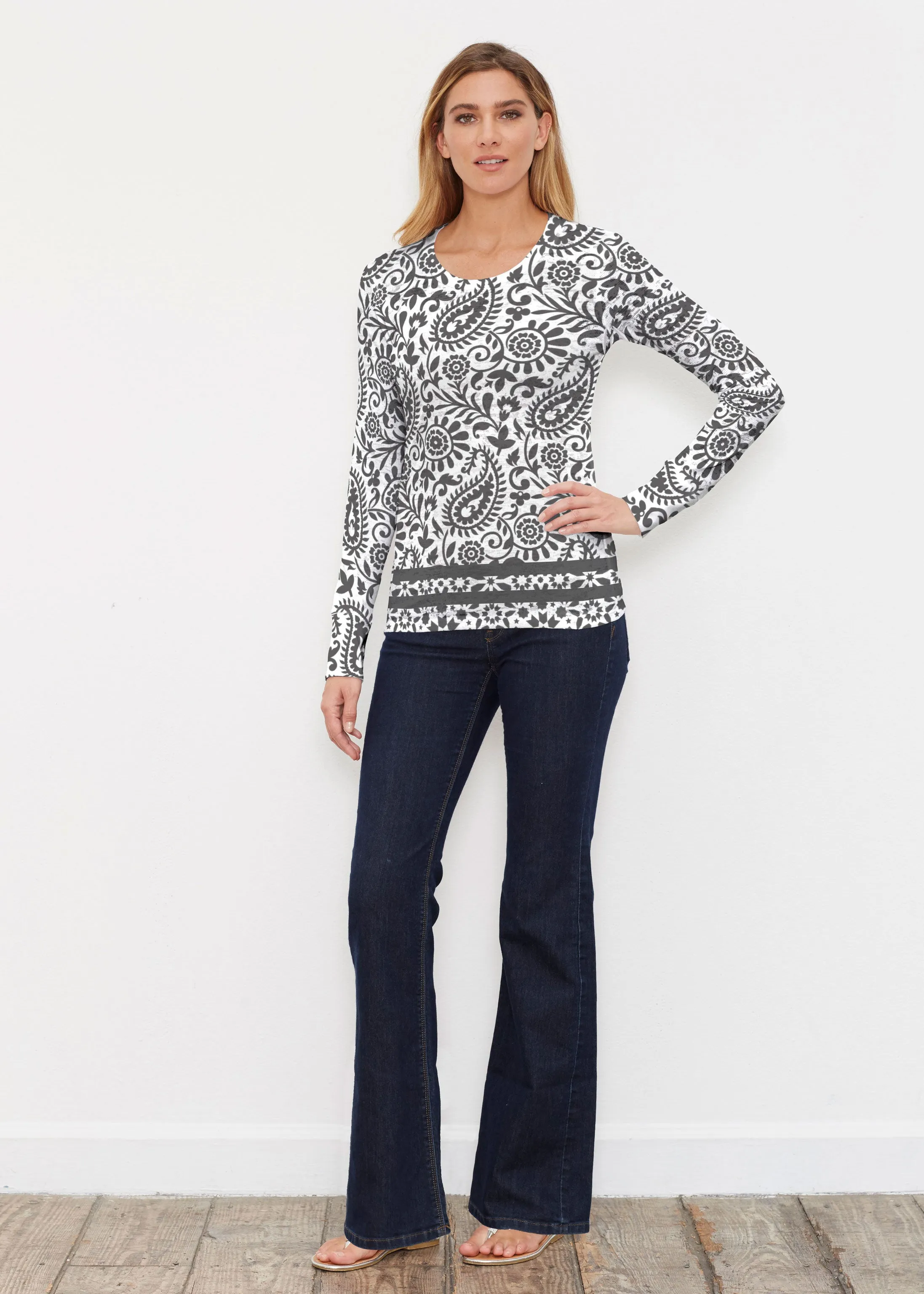 Victoria (14301) ~ Thermal Long Sleeve Crew Shirt