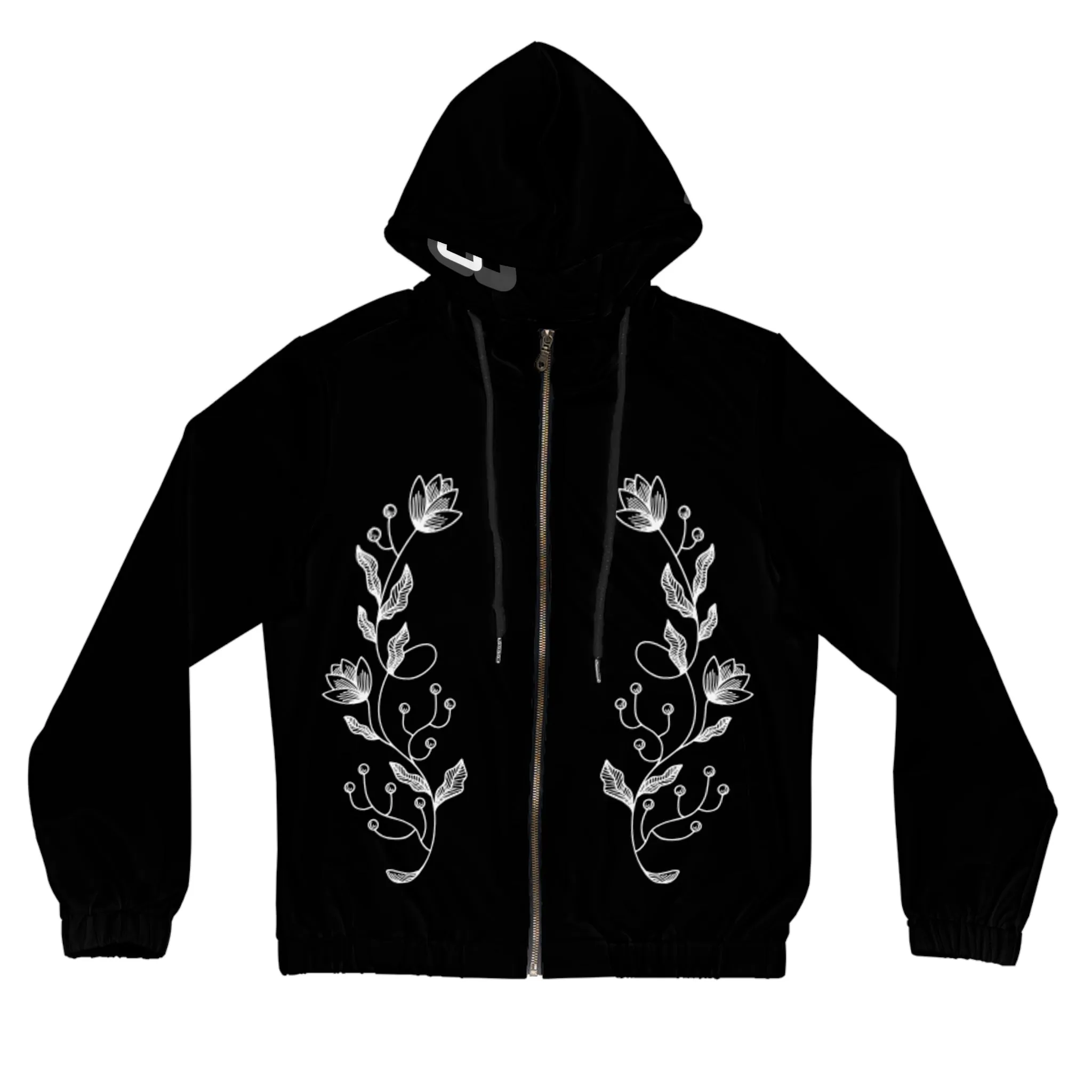 Vines Women’s Full-Zip Hoodie (AOP) - CJ8