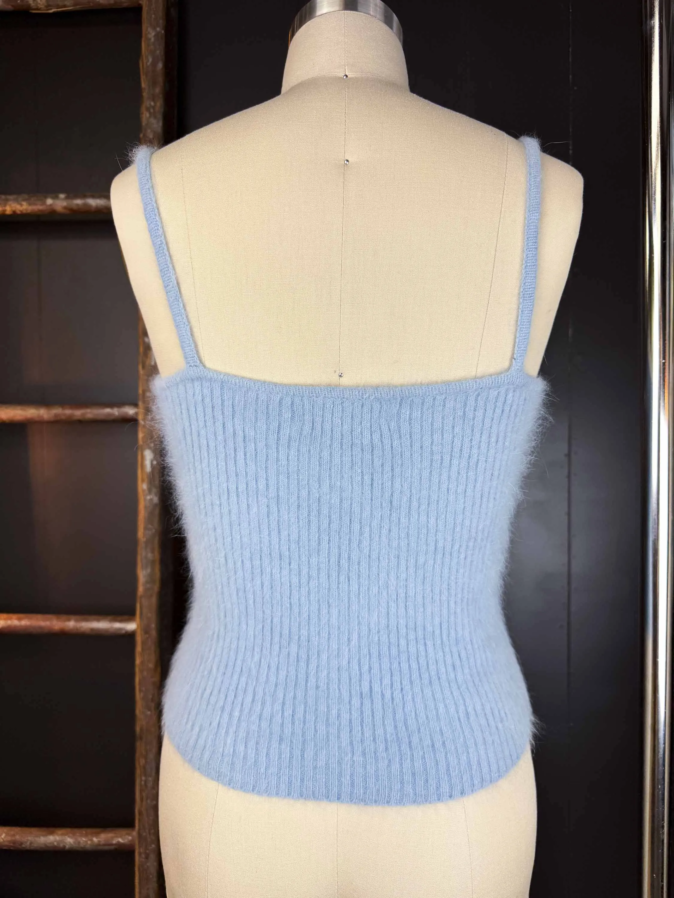 Vintage Blue Ralph Lauren Fuzzy Soft Cami Top - Size XS