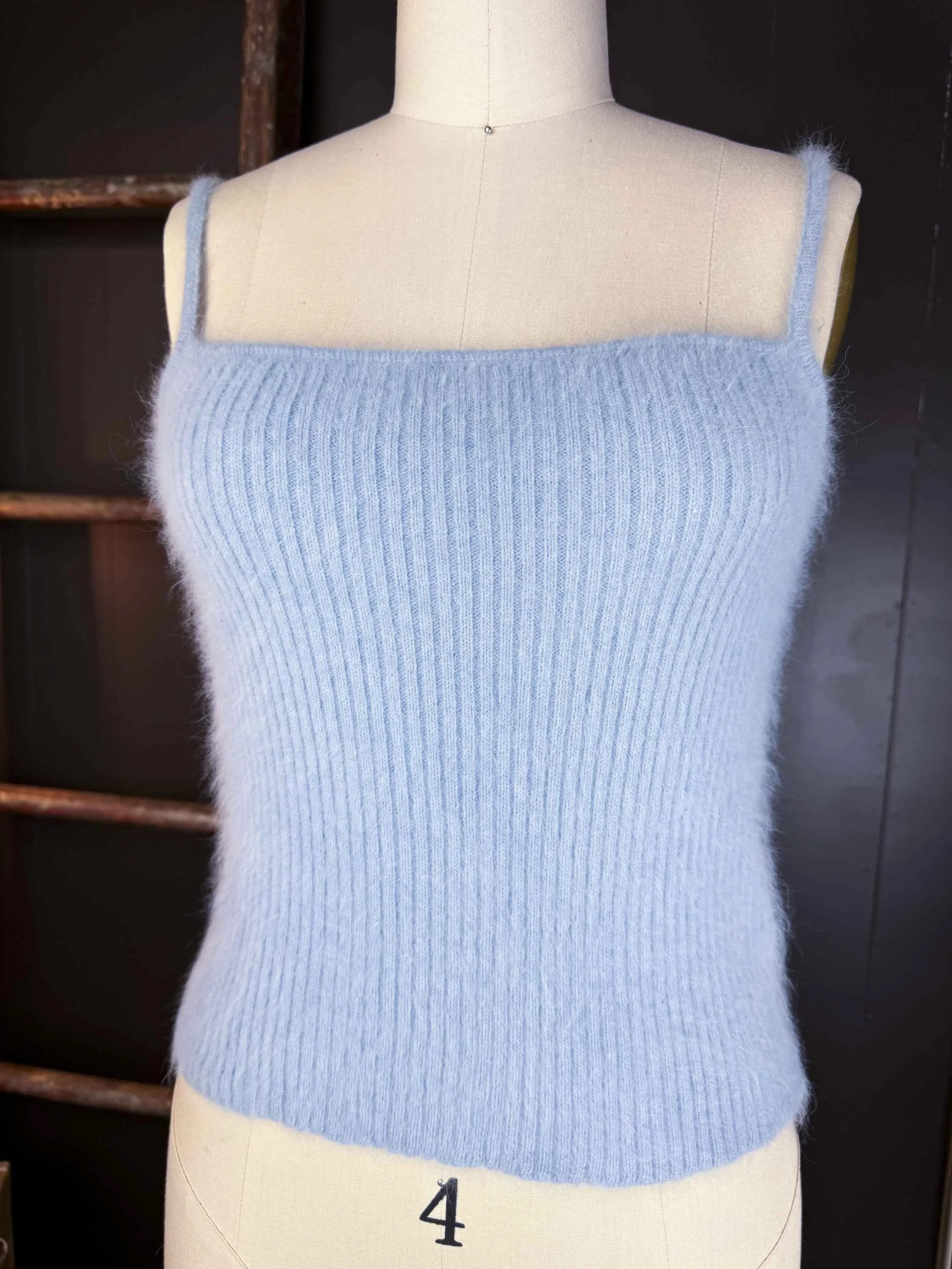Vintage Blue Ralph Lauren Fuzzy Soft Cami Top - Size XS