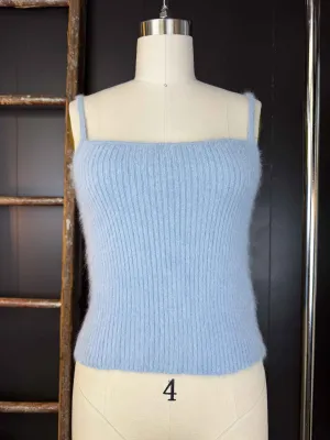 Vintage Blue Ralph Lauren Fuzzy Soft Cami Top - Size XS