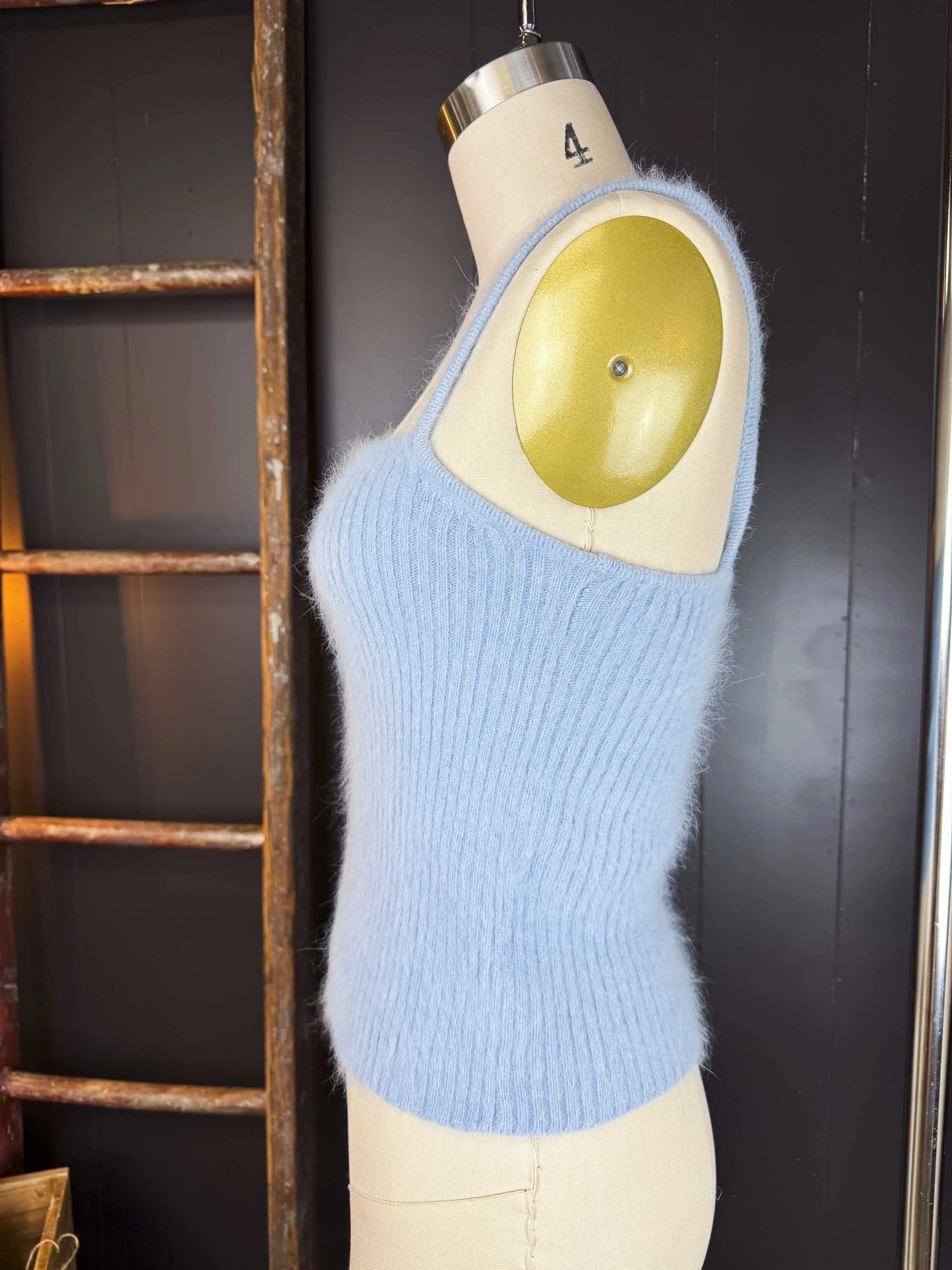Vintage Blue Ralph Lauren Fuzzy Soft Cami Top - Size XS