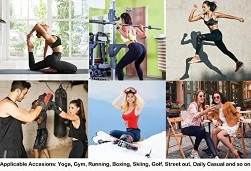visesunny High Waist Yoga Pants with Pockets Pink Rose Flower Skull Soft Tummy Control Workout Leggings