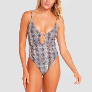 Volcom Snakebite One-Piece Swimsuit Snake - Womens