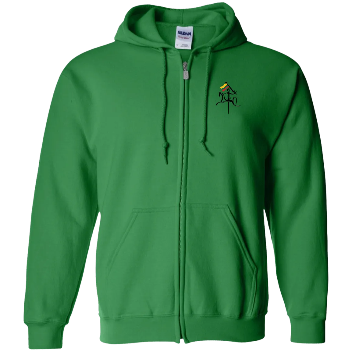 Vytis with Flag - Men/Women Unisex Comfort Full-Zip Hoodie