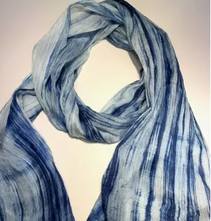 Watercolor Scarf - Denim