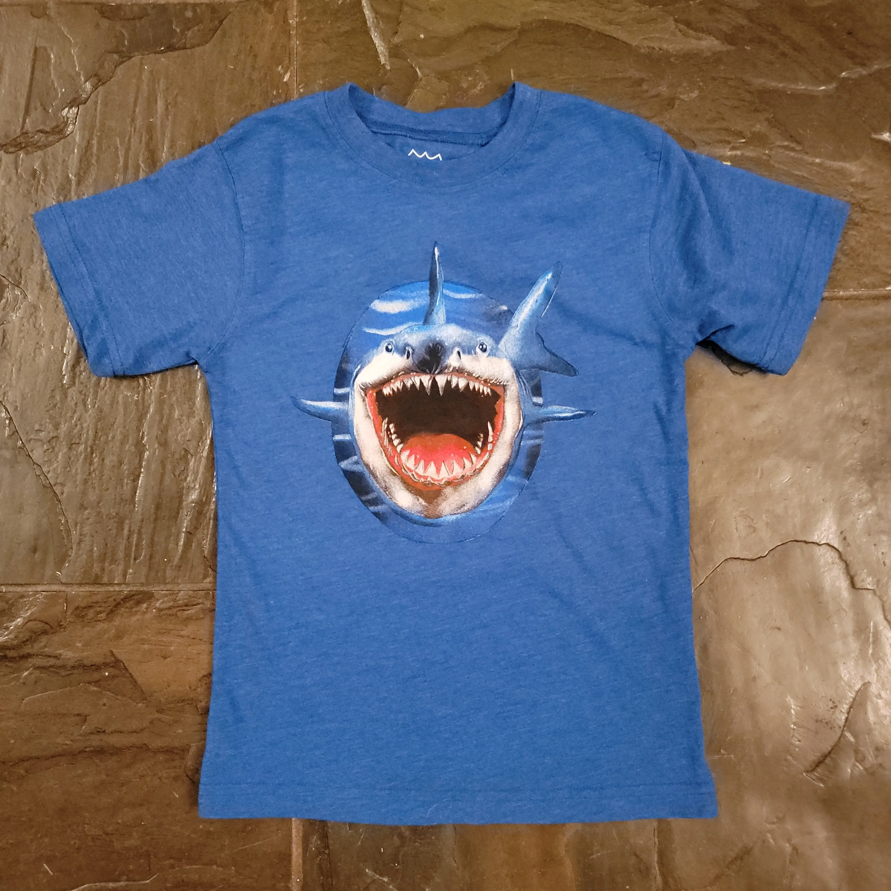 Wes & Willy Shark Bite Short Sleeve Tee - Blue Moon Blend
