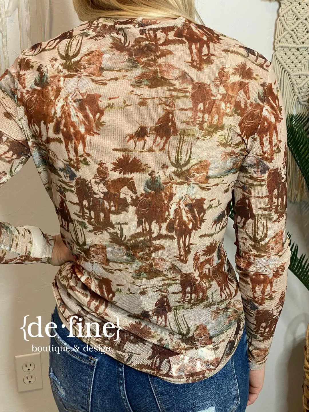 Western Long Sleeve Sheers