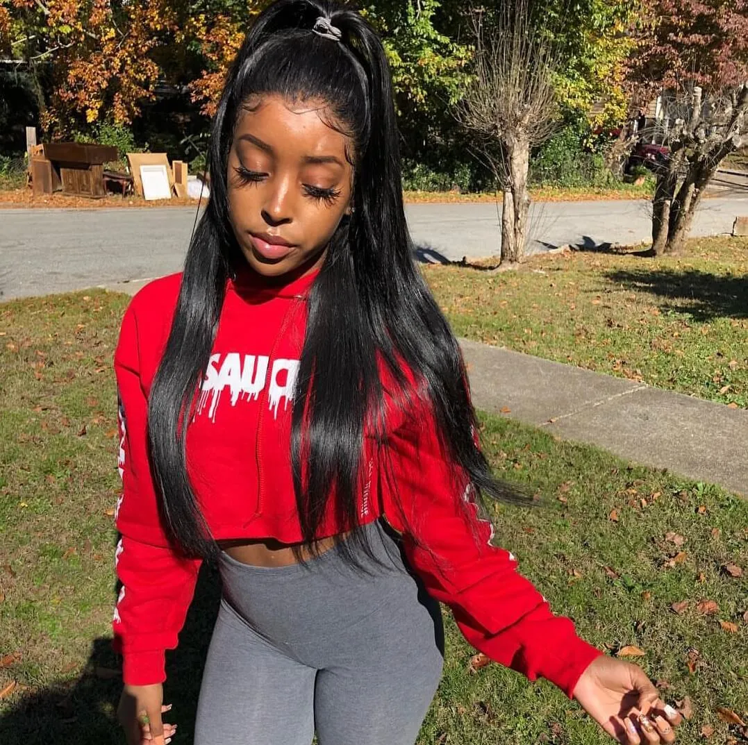 White Sauce (S) | Red Hoodie (Solid Checkered Drippin Sleeves)