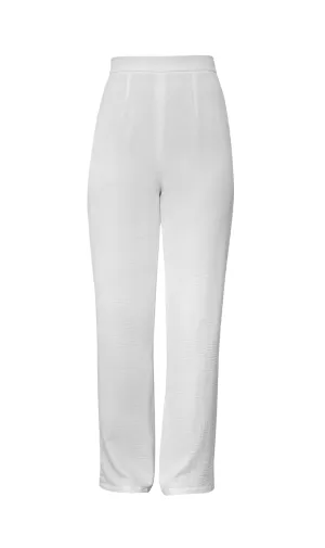 White Straight-Leg Pants